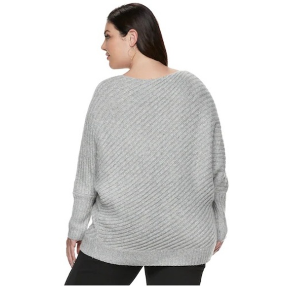 Jennifer Lopez Variegated-Rib Dolman Sweater - Picture 3 of 4
